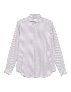 Camicia a maniche lunghe a strisce twill