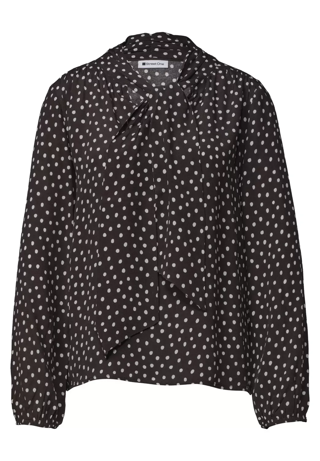 Printed blouse w tie detail female - 38 - FashionsVida