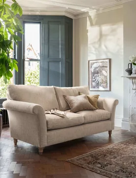 AND STONEHOUSE Amelie Fabric Large 3 Seater Sofa Oatmeal - Barker - FashionsVida