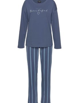 VIVANCE Pijama azul / blanco