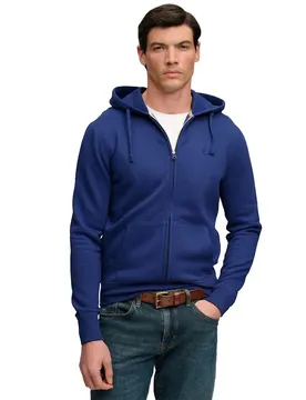 Felpa Con Zip Essential Sd Co Logo Summit Blue L
