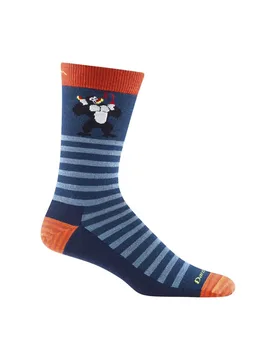 Mens Animal Patterned Crew Seamless Merino Socks - - Size: L - Darn Tough - FashionsVida