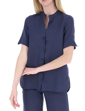 Camicia in lino BLU NAVY 42 - 2 LINKS - FashionsVida