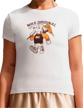 W nsw nk chllknt mdcrp tee msc camiseta manga corta mujer Beige (M) - Nike - FashionsVida