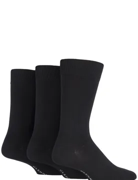 Pair Black Classic Bamboo Plain Socks Men's 7-11 Mens - - Black - Size: 7-11 Mens - Glenmuir - FashionsVida
