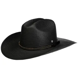 Velarevo Cattleman Straw Hat by - black - Size: L (58-59 cm)