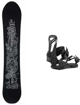 Packs (snowboard + fix) - Snowboard all mountain / freeride - Pack Counterbalance Hallucinate 2026 - Noir - Burton - FashionsVida