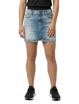 Jupe Courte 3301 High Antic Faded Lapo Blue Destroyed 27 - G-Star - FashionsVida