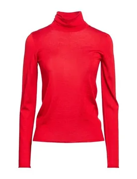 Rollkragenpullover Damen Rot S Damen - LE TRICOT PERUGIA - FashionsVida