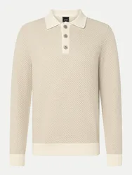 Pullover Vennios mit Polokragen Beige 3XL
