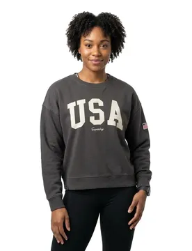 Sweat-shirt Athletic Relaxed Charcoal 2XS