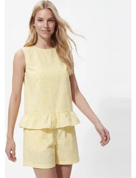 Top de mujer sin mangas de cuadros de vichy - Pieces - FashionsVida