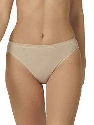Womens Basic+ Tai Briefs - Beige Cotton - Size X-Small