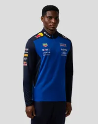 Oracle Red Bull Racing Unisex Teamline Quarter Zip Midlayer - Night Sky / Surf The Web Red 3XL unisex