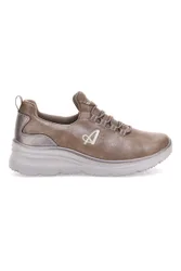Sneakers beige traspiranti con memory comfort e lacci elasticizzati AU52W511 38