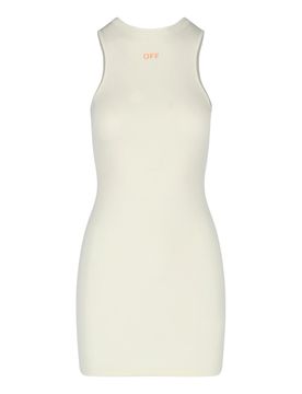 Off-White Abito mini costine