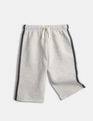 Cotton Rich Side Stripe Joggers (0-5 Yrs) Grey Marl male