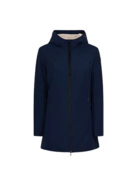 Giubbotto Donna Aurelia long velour Navy