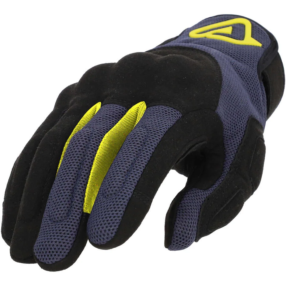 Guanti Moto CE PYRAMID Nero Blu taglia L - Acerbis - FashionsVida