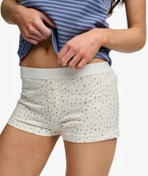 Superdry Damen Athletic Essentials Jersey-pyjamashorts Cream - Größe: 44