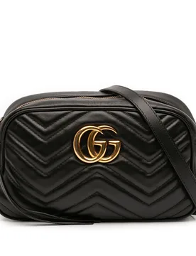 Small GG Marmont Matelasse Calfskin Crossbody - Gucci - FashionsVida