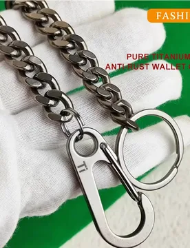 Pure Titanium Biker Wallet Chain - Heavy Duty Pants Chain for Men, Anti-Rust Jean Chain, Stylish Accessory for Motorcycle Rider - Aliexpress - FashionsVida