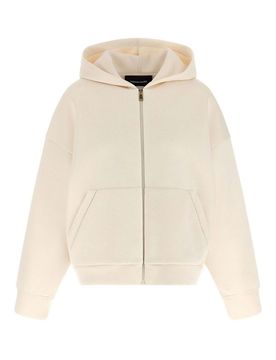 Felpa con cappuccio in cashmere scuba