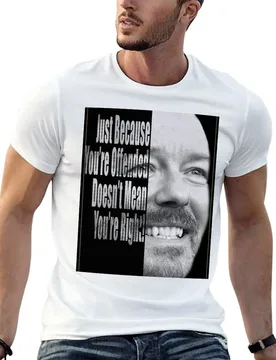 Ricky Gervais - You're Wrong. T-Shirt cotton t shirts high quality man t shirt cotton T-Shirt - Aliexpress - FashionsVida