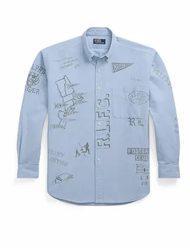 Camisa vaquera azul claro S - Ralph Lauren - FashionsVida
