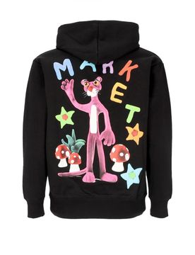 Felpa Cappuccio Uomo Nostalgia Hoodie X Pink Panther Black