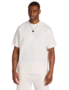Heavyweight Relaxed Fit Men T-Shirts - Beige - Size L - Cotton Jersey - Beige - Size: Large - LCKR - FashionsVida