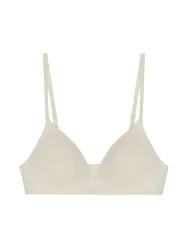 Sujetador sin aros WIRELESS PLUNGE BRA soft vanilla crema 36C