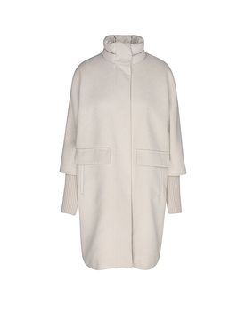 Comma Abrigo de lana beige 34