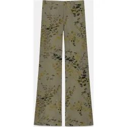 Pantalón recto de mujer con estampado floral