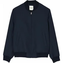 Cazadora bomber de hombre con cremallera y canalé