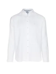 Camisa de lino blanco S