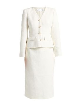 Midi-Kleid Damen Elfenbein 34 Damen