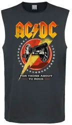 Tank-Top - Amplified Collection - For Those About To Rock - S bis XL - für Männer - Größe XL - charcoal - Lizenziertes Merchandise! - Männer - ma