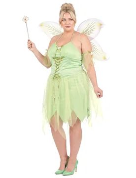 Plus Size Feenkostüm für Damen grün - female - KARNEVAL-MEGASTORE - FashionsVida