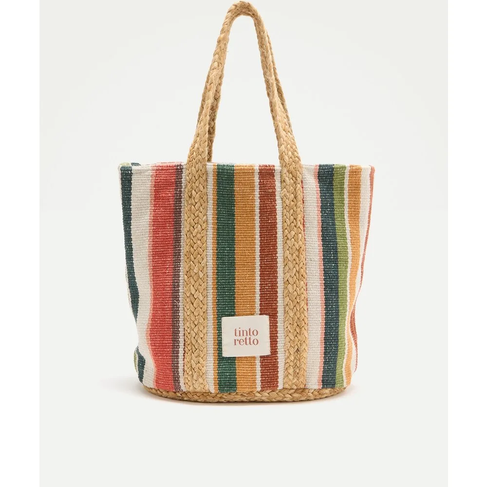 Bolso shopper de playa multicolor - Tintoretto - FashionsVida
