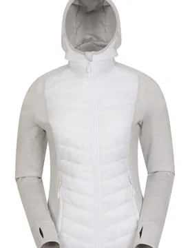 Action Packed Womens Padded Jacket - White - White - Size: 4 - Mountain Warehouse - FashionsVida