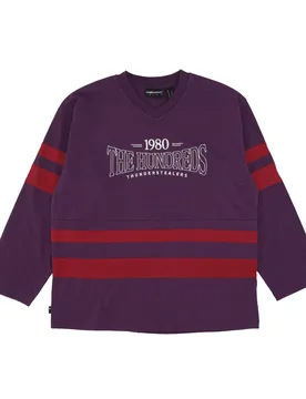 Felpa Leggera Tipo Hockey Uomo All Star Hockey Jersey Purple - The Hundreds - FashionsVida