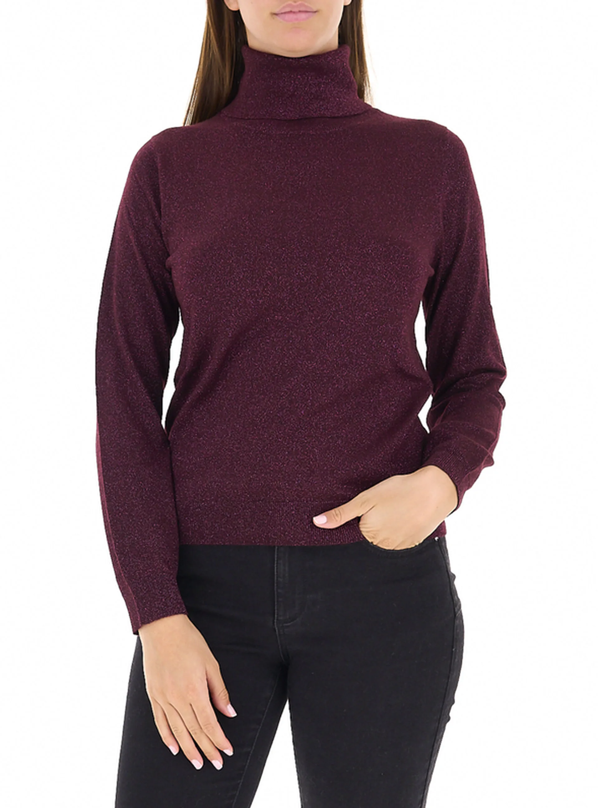 Dolcevita in lurex BORDEAUX S - Kocca - FashionsVida