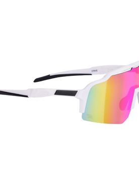 Occhiali per bici ciclismo STRIVE bianchi lenti rosa