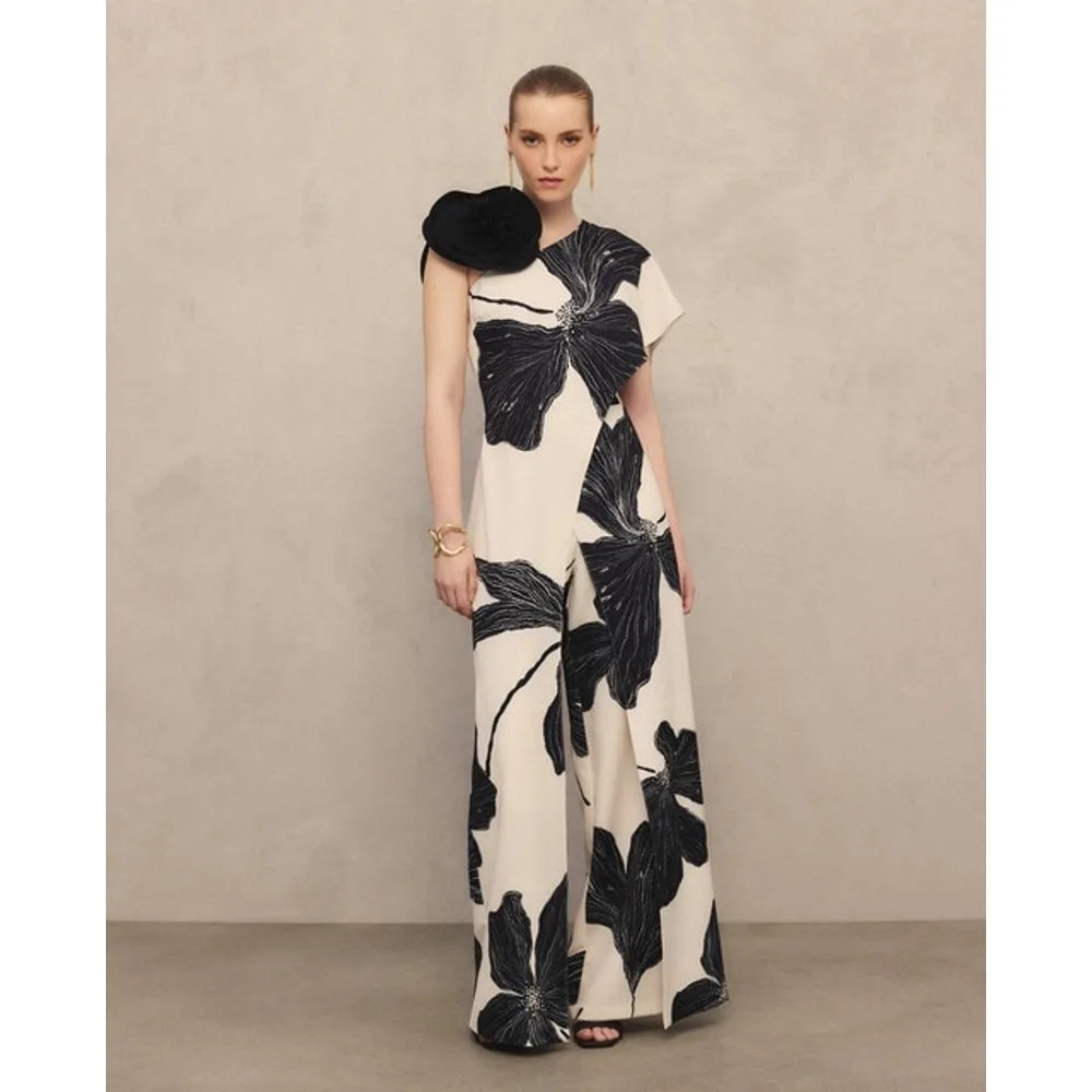 Mono asimétrico de mujer con flor en hombro - Woman Fiesta El Corte Inglés - FashionsVida