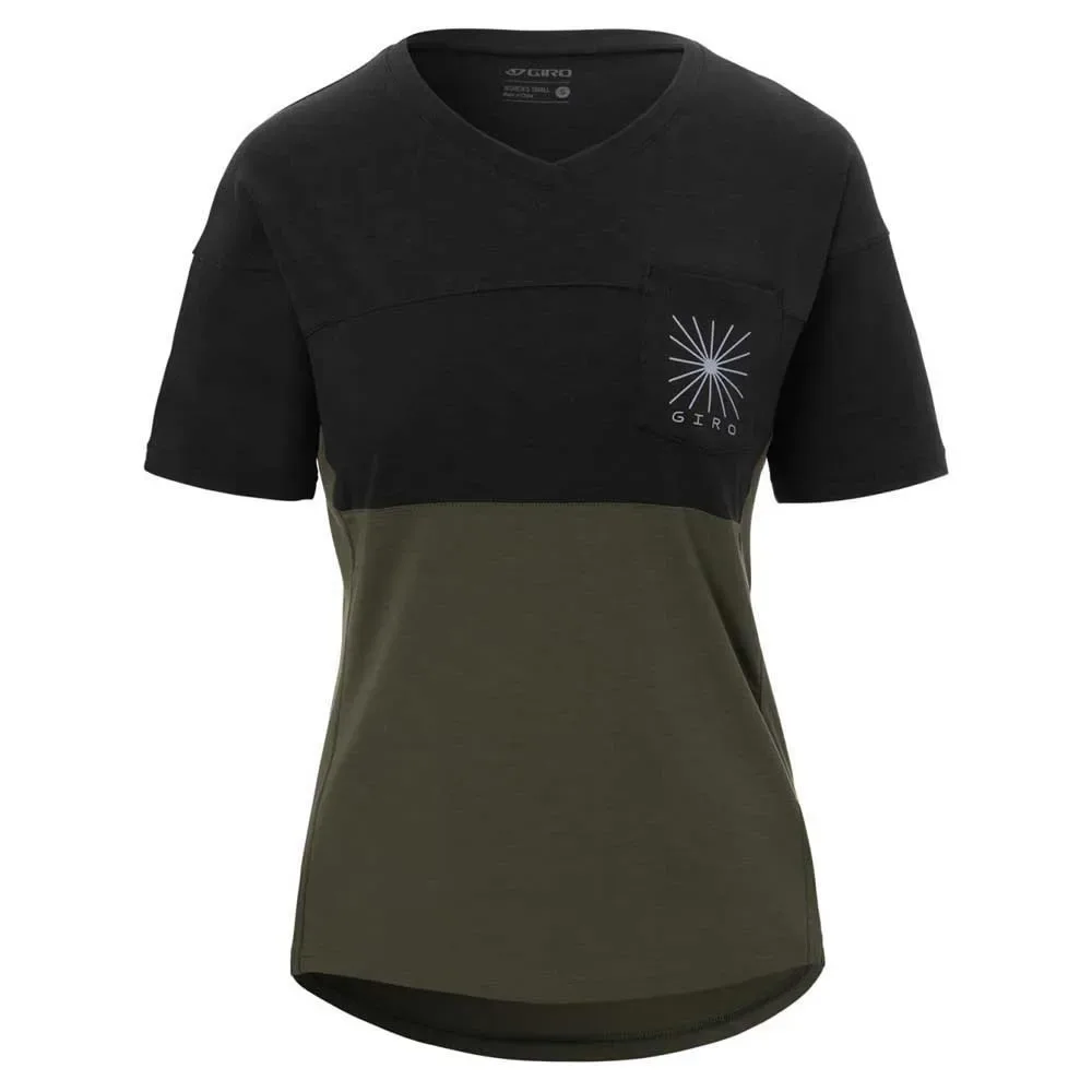 Maglia Da Enduro A Maniche Corte Ride Black / Trail Green - Giro - FashionsVida