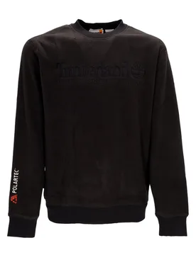 Felpa Girocollo Uomo Linear Logo Crewneck Black - Timberland - FashionsVida