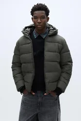 Lightweight Puffer Jacket With Hood (Size: )
