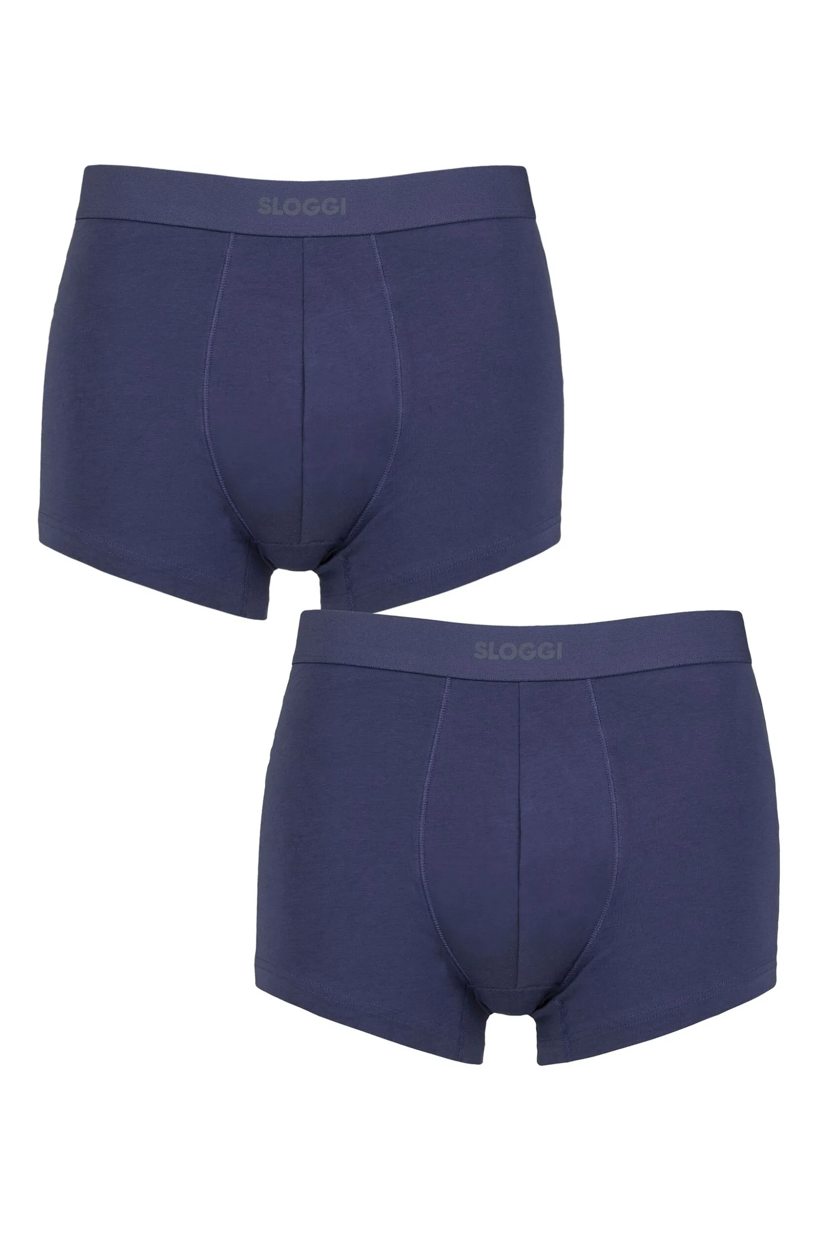 Mens 2 Pair Sloggi EVER Ease Hipster Trunks Deep Cobalt XXL - Blue - Size: 2X-Large - SockShop - FashionsVida