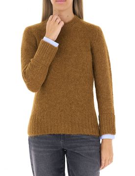 Maglione misto lana MARRONE CHIARO S